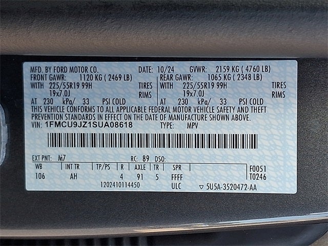 2025 Ford Escape Hybrid Platinum