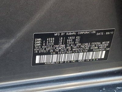 2018 Subaru Impreza 2.0i Premium