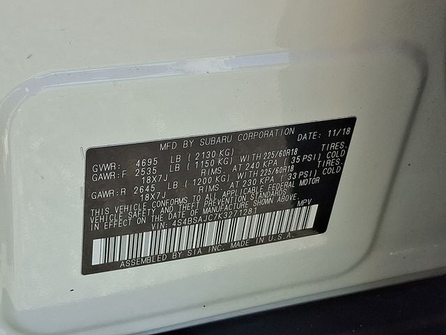2019 Subaru Outback 2.5i Limited