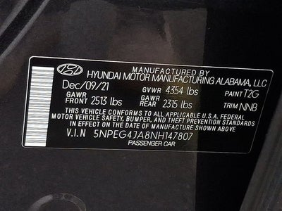 2022 Hyundai Sonata SE