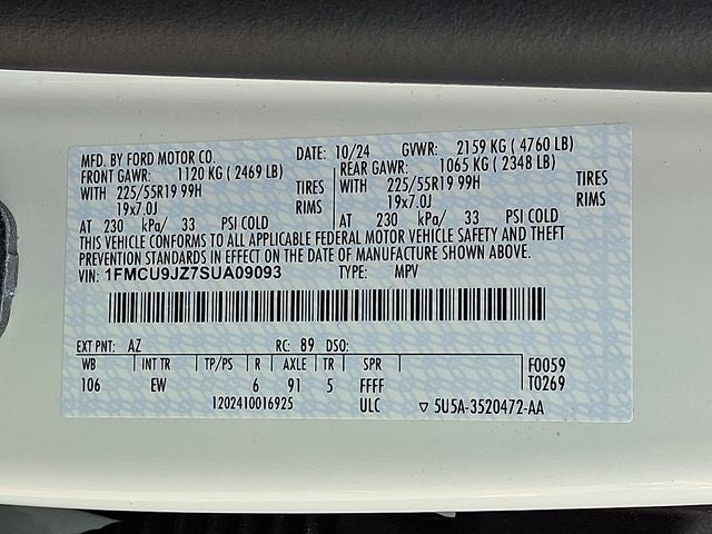 2025 Ford Escape Hybrid Platinum