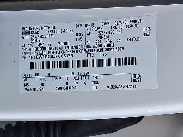 2018 Ford F-150 Lariat