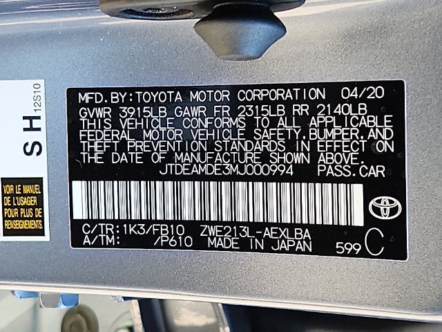 2021 Toyota Corolla Hybrid LE