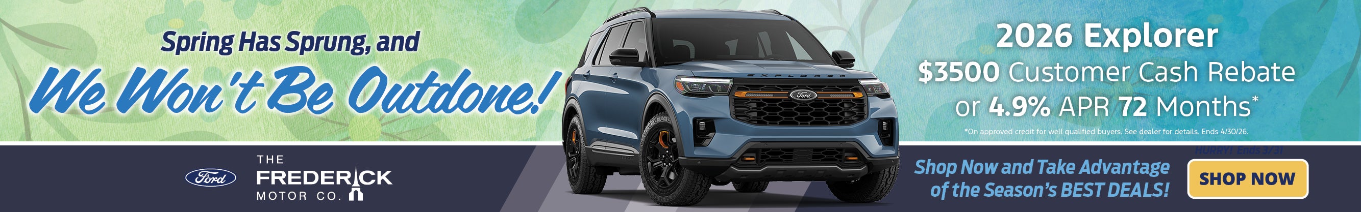 Spring has Sprung. Explorer