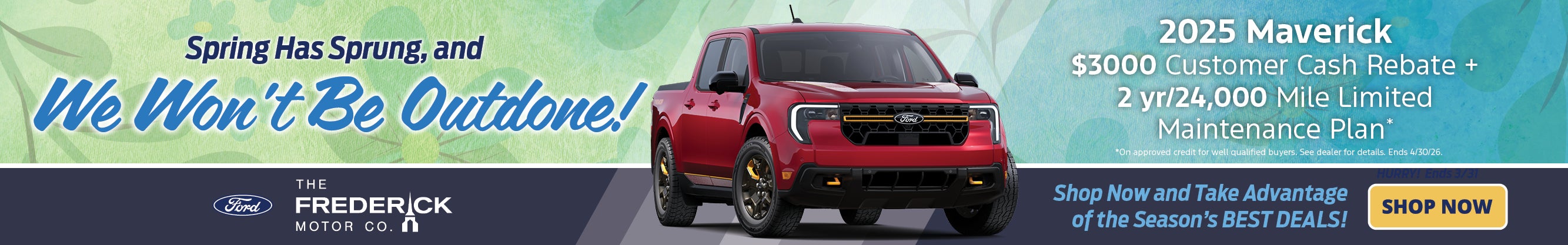 Spring has Sprung. Maverick