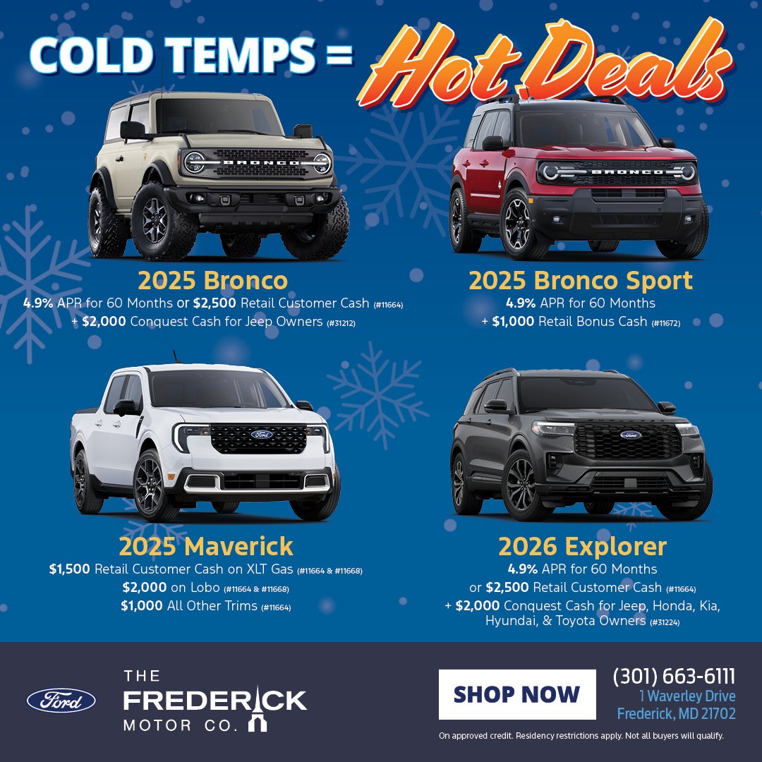 2025 Bronco, 2025 Bronco Sport, 2025 Maverick, 2026 Explorer