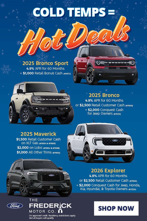 2025 Bronco, 2025 Bronco Sport, 2025 Maverick, 2026 Explorer