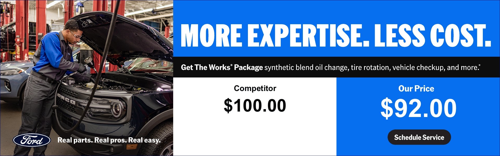 $92 dollar Get the works oil change package